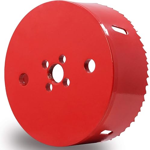 Miniatura 9 de Koopi Sierra de agujero de 4.5 pulgadas con eje resistente, cortador de agujeros bimetálico de 4 12 pulgadas de profundidad de 1.496 in para