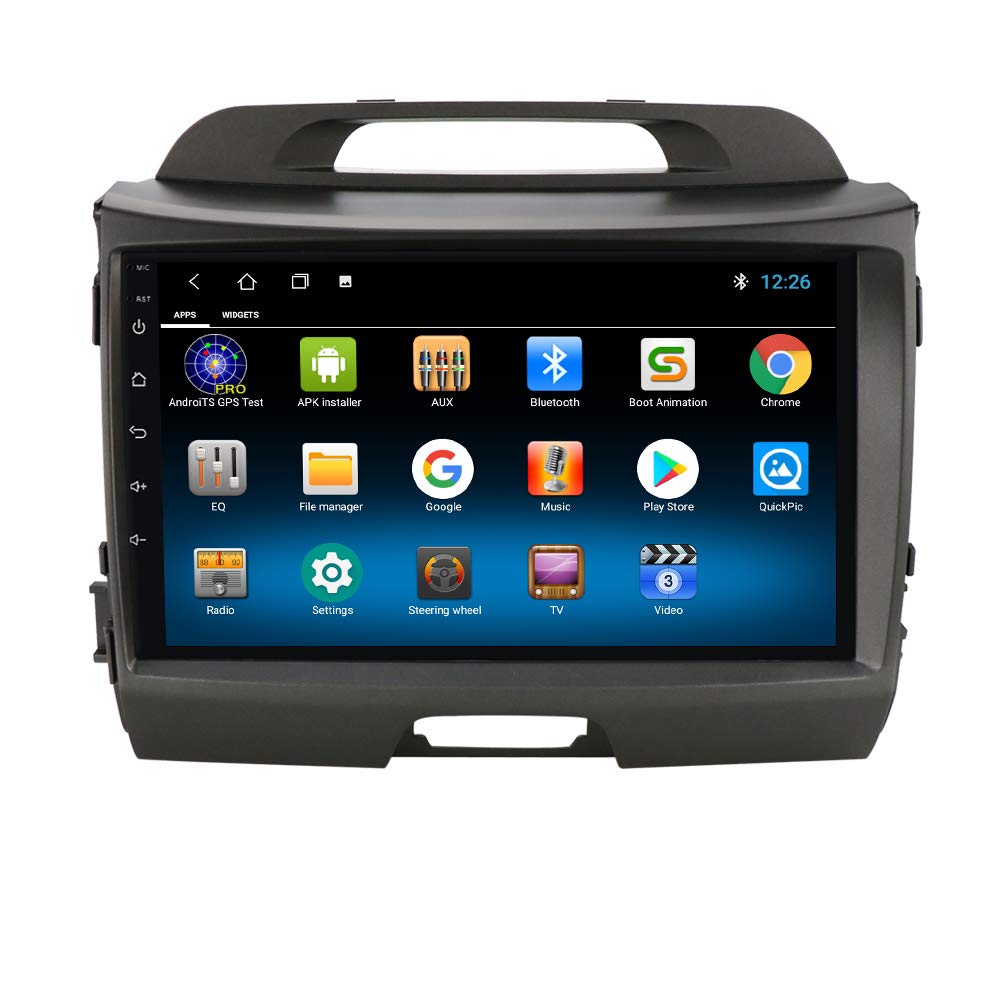 Ossuret Android 10 9 Inch Car GPS navigation for KIA Sportage 2010 2011 2012 2013 2014 2015 2016 Support Bluetooth USB WiFi 4G Mirror Link FM Steering Wheel Control DVR TPMS OBD2 1080P DAB+