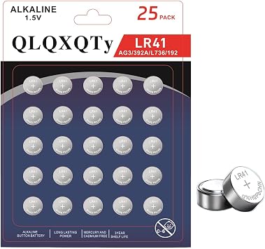 25pack LR41 Button Batteries AG3 L736f L736c L736 392 192 1.5V Alkaline Batteries