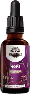 Earth's Love - Hops Alcohol-Free Herbal Extract Tincture, Super-Concentrated Hops (Humulus Lupulus) Dried Flower (2 Fl Oz)