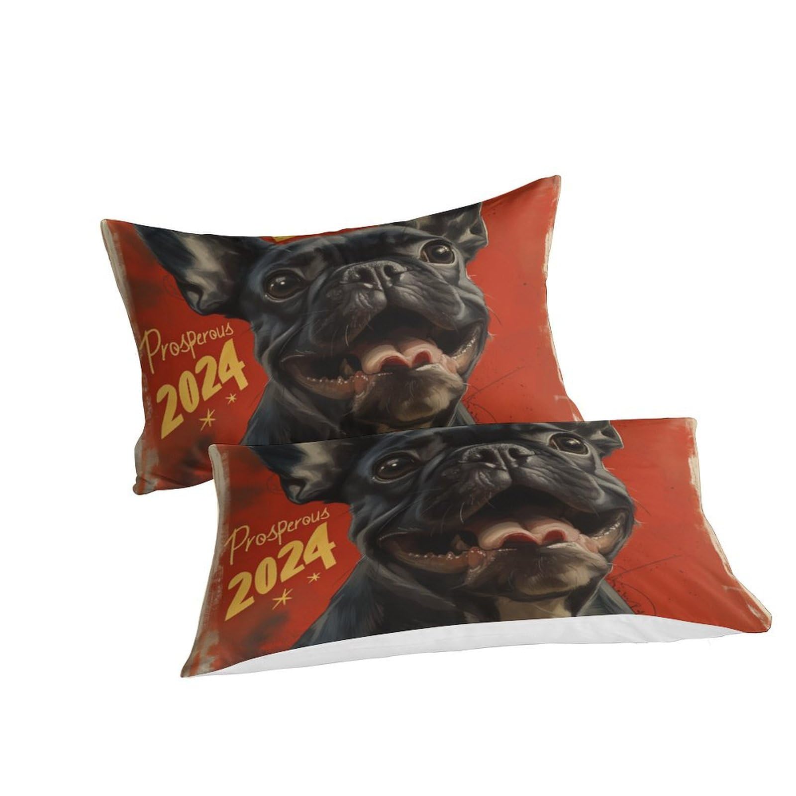 Stampato in 3D BullLuna francese Copertina Stampata Microfibra Disegnata Biancheria Da Letto Ipoallergenico Set 3 Pezzi,Double（200x200cm）, Per Ragazzi Adulti