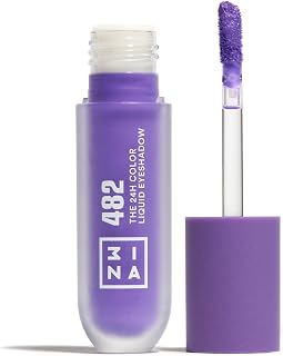 3INA - The 24H Color Liquid Eyeshadow 482 - Electric violet -Eyeshadow | Liquid Eyeshadow - 24H Long-Wearing Waterproof Formula - Vegan - Cruelty Free