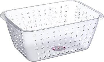 Cesto Organizador Plástico de 14 Litros, Cor Cristal, Linha Log, Ordene.