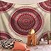 WERT Mandala patrón Tapiz Indio Colgante de Pared decoración Elefante Toalla de Playa Bohemia Manta Fina Estera de Yoga A4 95x73cm