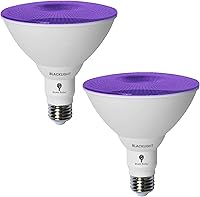 Vista 19 de Bluex Bulbs Paquete de 2 Bombillas LED Par38 de Luz Morada Tipo Reflector - 18W (Equivalente a 120 Vatios) - Regulables - Base E26 Luces LED