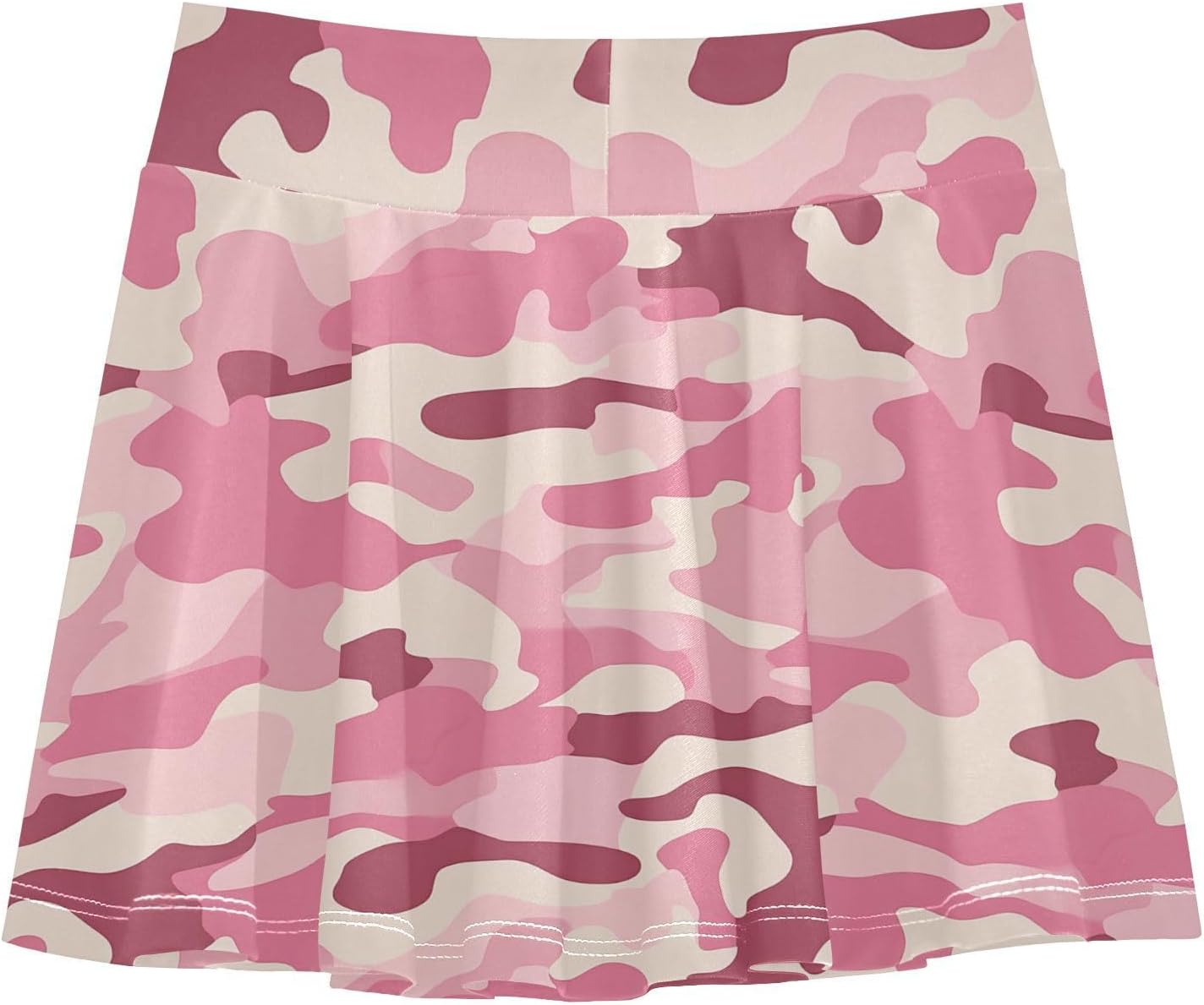 Blush Pink Camouflage Girls Athletic Skirts with Shorts Flowy Little Girls Golf Skort Cheer Skirt Kids with Pockets image 4