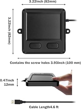 MCSaite Wired USB Touchpad, Portable Trackpad Fit with Professional or Industrial Use for Computer Laptop Mac Notebook
