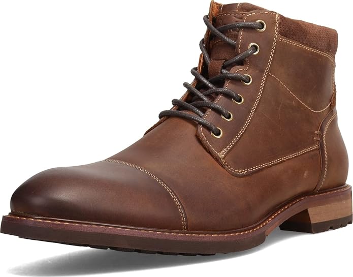 lodge cap toe lace up boot