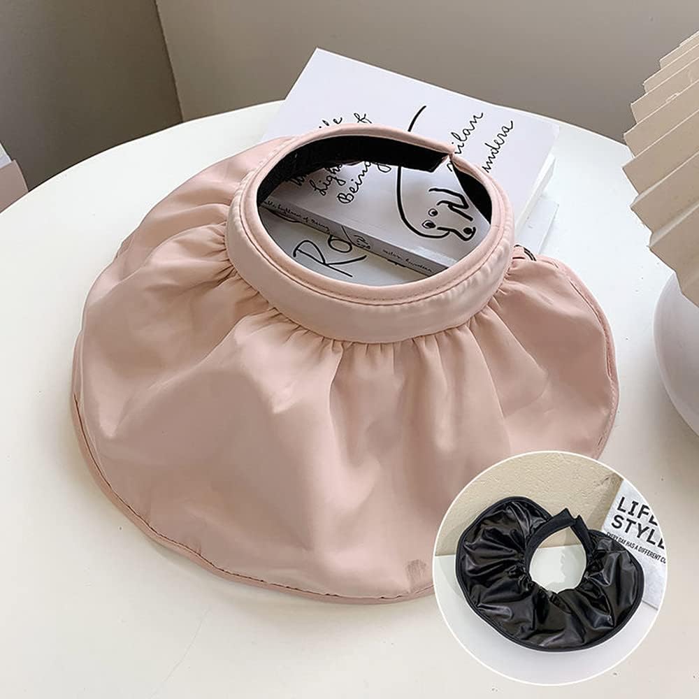Women's Sun Visor Foldable Sun Hat Wide Brim Summer UV Protection Beach Hat - Image 3