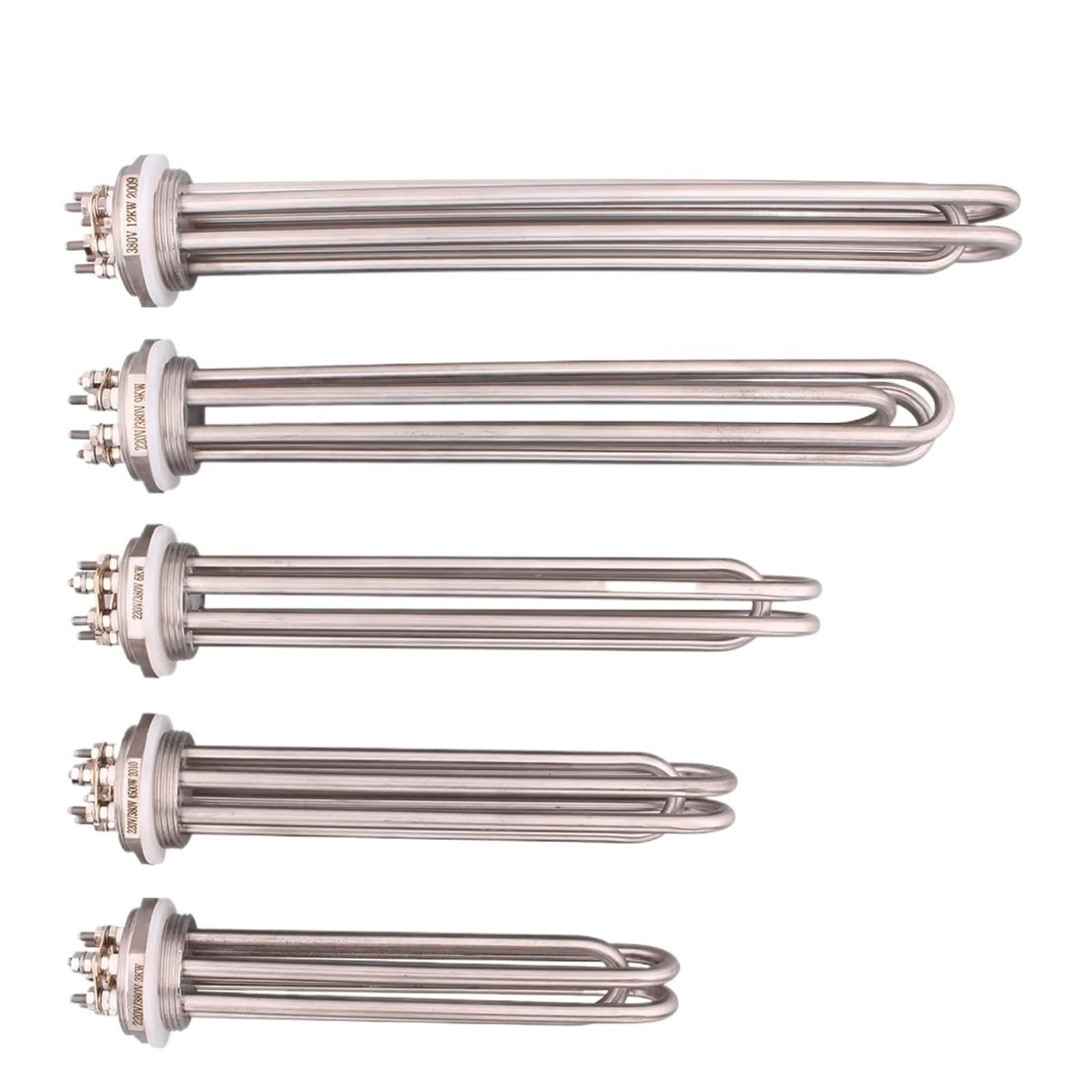 220V DN32 DN40 zanurzeniowy podgrzewacz wody, rurowy podgrzewacz elektryczny 2KW-6KW SUS304(With thread, DN32-2kw)