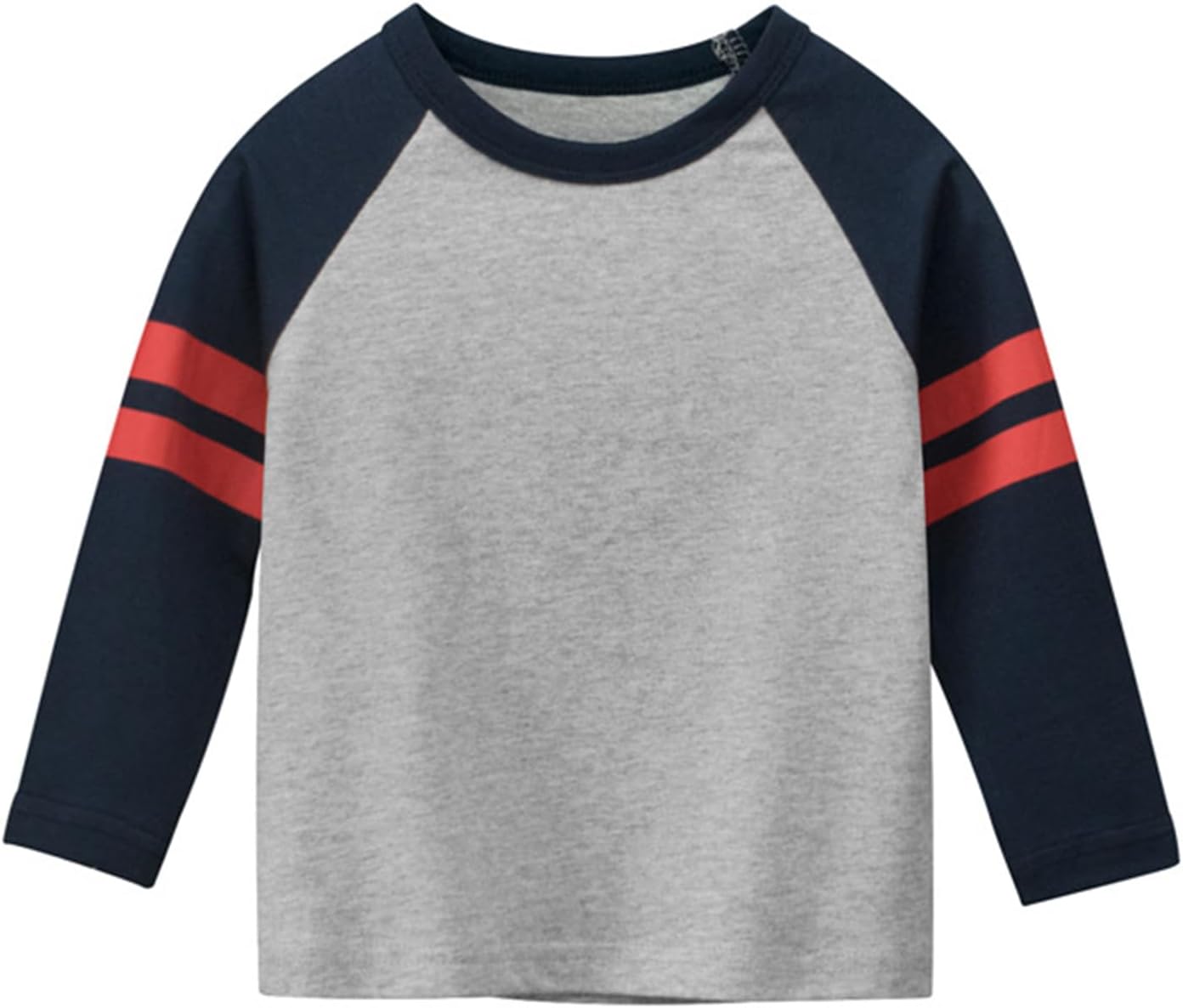 Toddler Boy Long Sleeve Shirts Casual Kids Cotton Crewneck Solid Raglan Tee Tops Blouse Fall Winter T Shirt for Boys