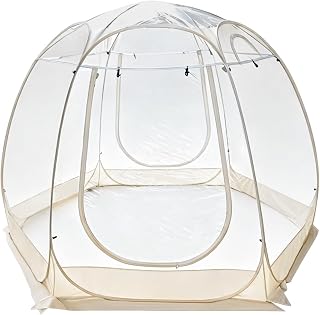 Bubble tält utomhus transparent 6-sidor 300 x 300 x 205 cm vattentätt | PVC glasfiber, vattentät 2000–3 000 mm, botten <1 000 mm, lätt att montera, med bärväska. Perfekt för camping, trädgård