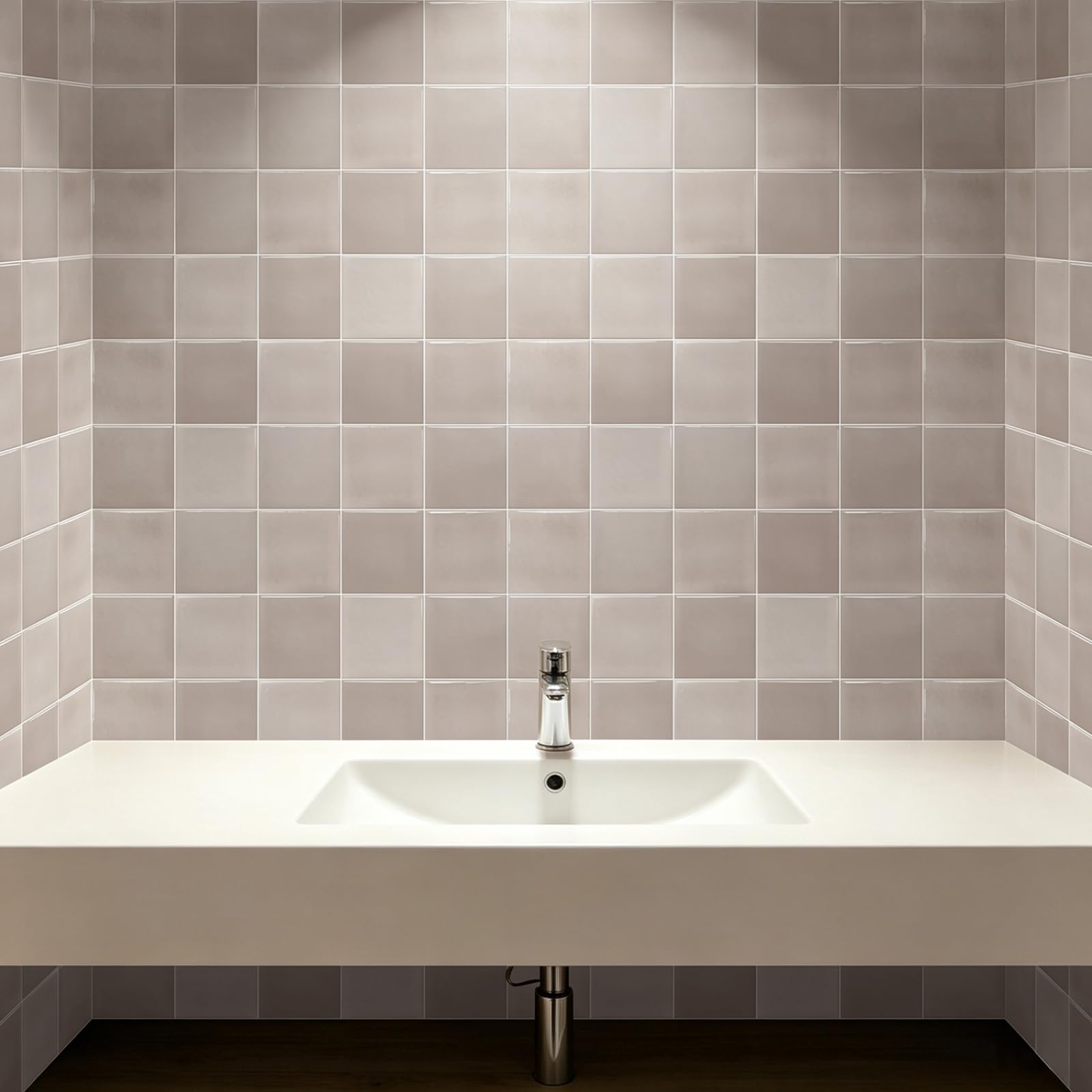 Stick on Tiles Beige Gray Brick Tile Stickers for Bathroom Kitchen Backsplash Waterproof Tile Covers for Fireplace Surround Cabinet Furniture Stick on Kitchen Tiles 10x10 cm/10 pcs