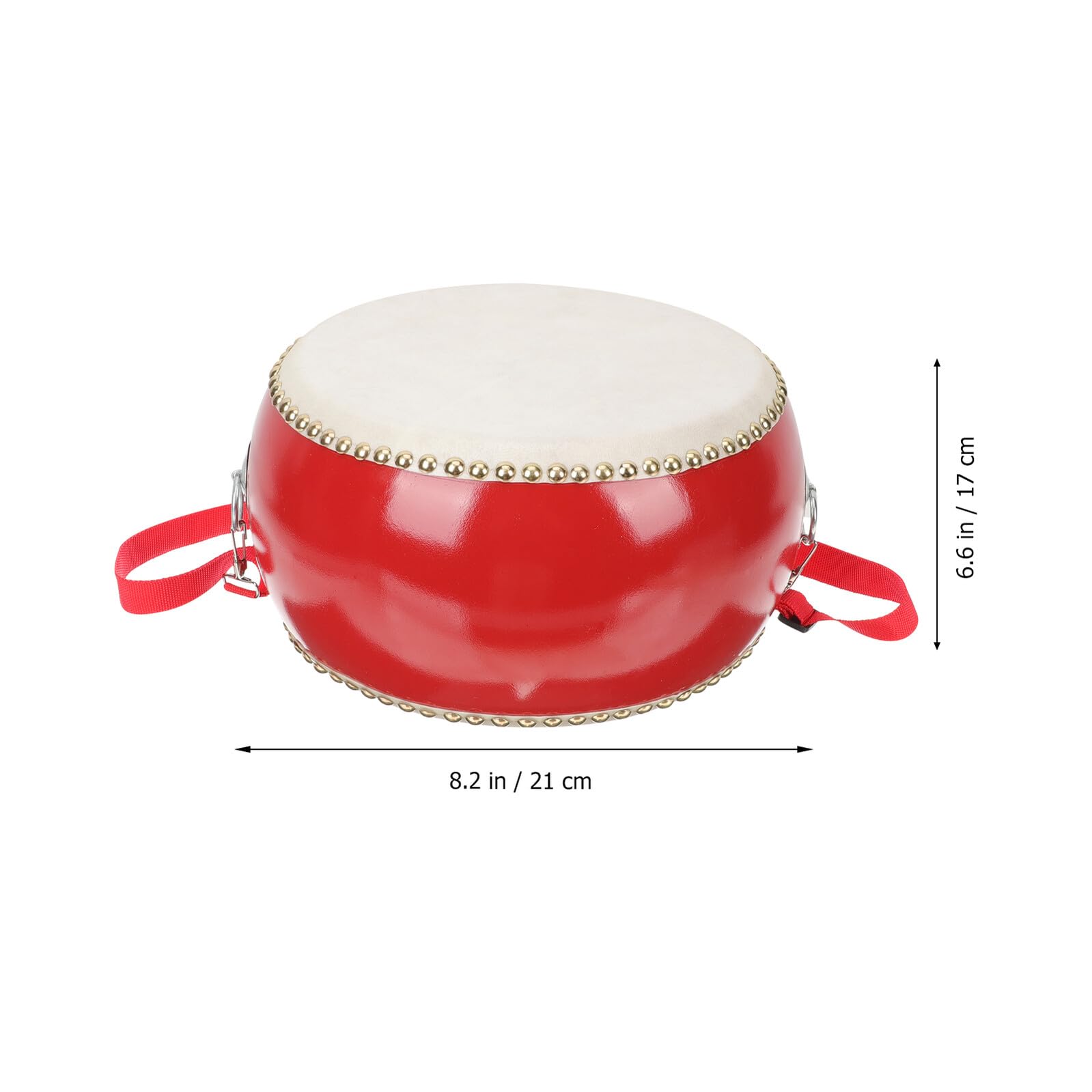 Juguete de Percusión de Madera Rojo 1 Set con Baquetas | Percusión de Piel de Vaca, Instrumentos Musicales para Niño Niña Años, Decoracion Colegio Estilo Aleatorio
