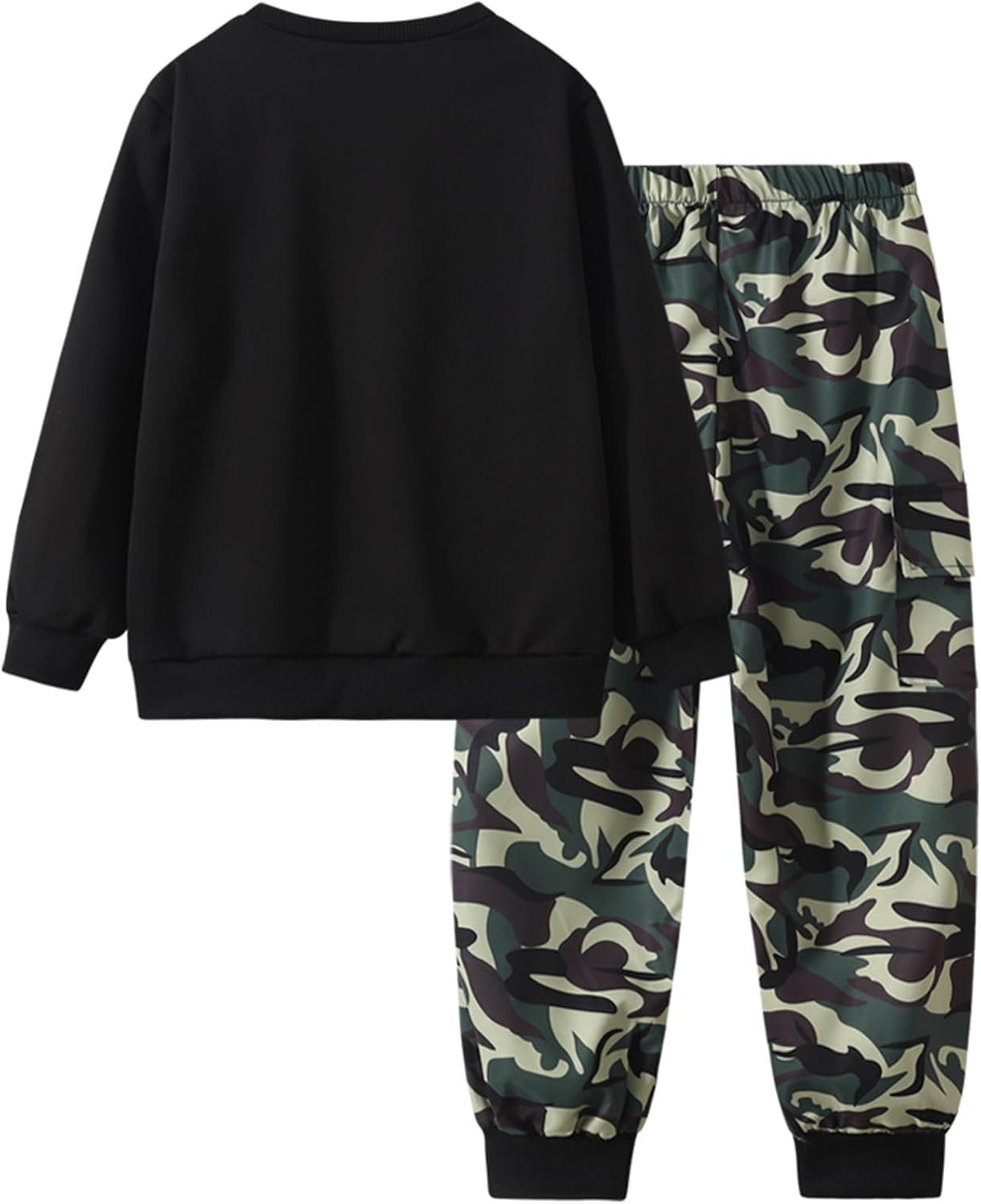 Boy's Clothes 2 Piece Outfit Long Sleeve Sweatshirt and Camouflage Pants Fall Winter Clothes 3-12Years - Image 2