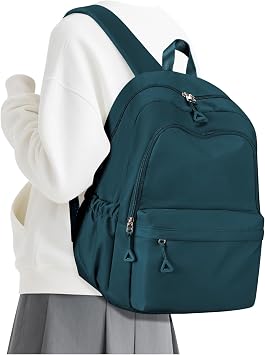 Casual Laptop Backpack for Women Men Waterproof Lightweight Backpacks Bag 15.6inch Laptop Daypack Large Capacity Backpack, Peacock Blue