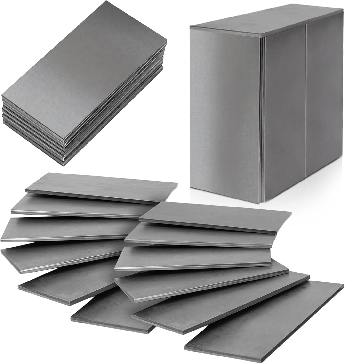 Coopay 24 Pack Welding Practice Kit 11 Gauge Welding Coupons 2” x 4” Mild Steel Plate Accessories Weld Practice Kit Practice and Training for MIG, TIG Stick, Arc, Gas, Wirefeed and Brazing