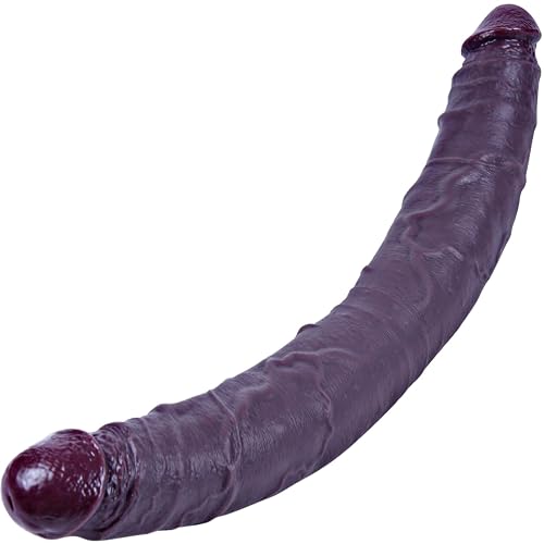 Giant 24.4 * 2.2" Double Sided Black Realistic Dildo, Silicone Huge Double Headed Thick Anal Dildos,Extra Large XXL Lesbian Penis G spot Wide Dual Penis,Fat Toy Suitable for Male and Female Couples