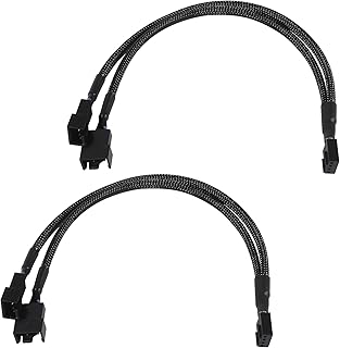 Gesponserte Anzeige – AITRIP 2Pack Computer PC PWM Lüfter Splitter Kabel 1 auf 2 (4 Pin+3 Pin)