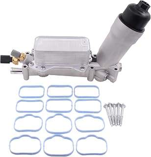 MOTOKU Upgraded Aluminum Engine Oil Cooler and Oil Filter Housing with Filter for Dodge Avenger Challenger Charger Durango Journey Ram 1500 CV Jeep Grand Cherokee Wrangler Chrysler 200 300 3.6 V6