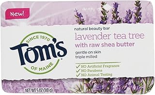 Tom's of Maine Natural Beauty Bar Soap With Raw Shea Butter, Lavender Tea Tree, 5 Ounce, 6 Count Tom's of Maine Natural Beauty Bar Soap With Raw Shea Butter, Lavender Tea Tree, 5 Ounce, 6 Count