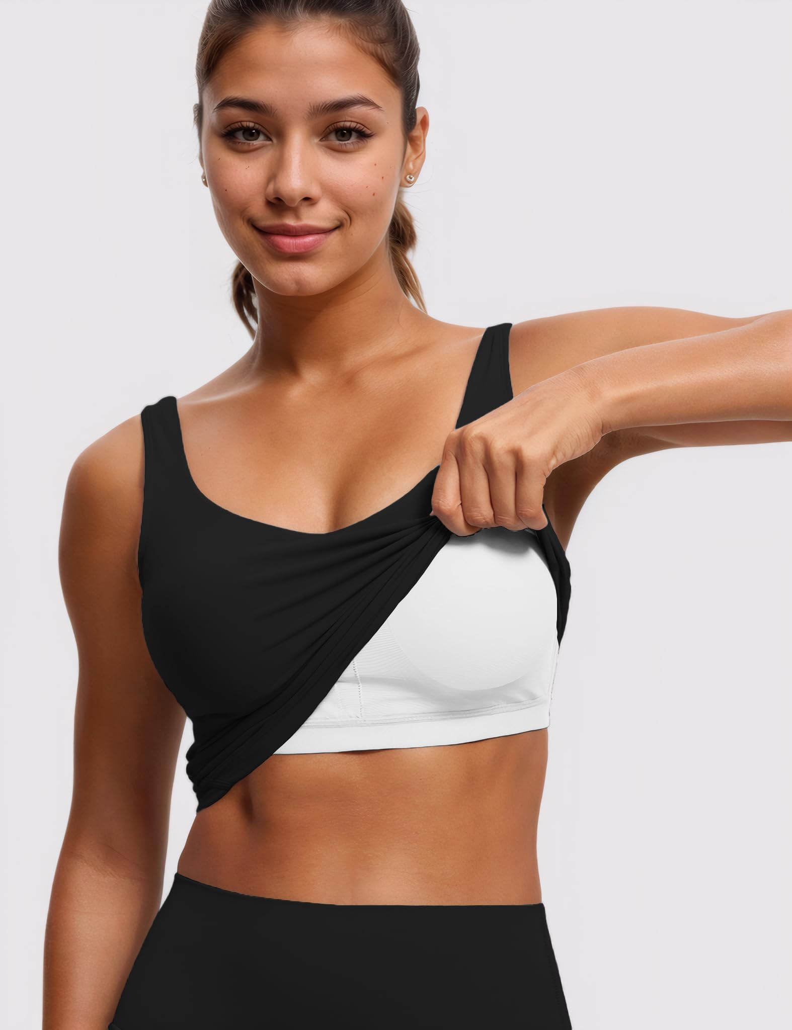 Sujetador Deportivo para Mujer Sin Aros con Relleno Extraíble Transpirable para Entrenar, Correr, Yoga