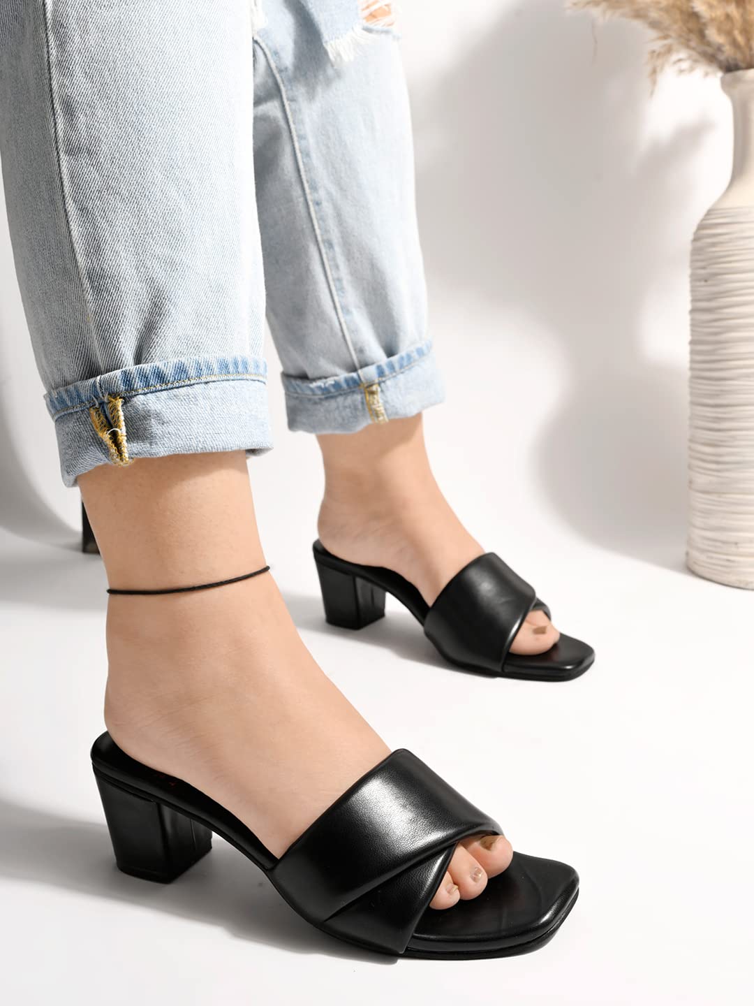 Shoetopia Eleganti tacchi a blocchi per donne e ragazze