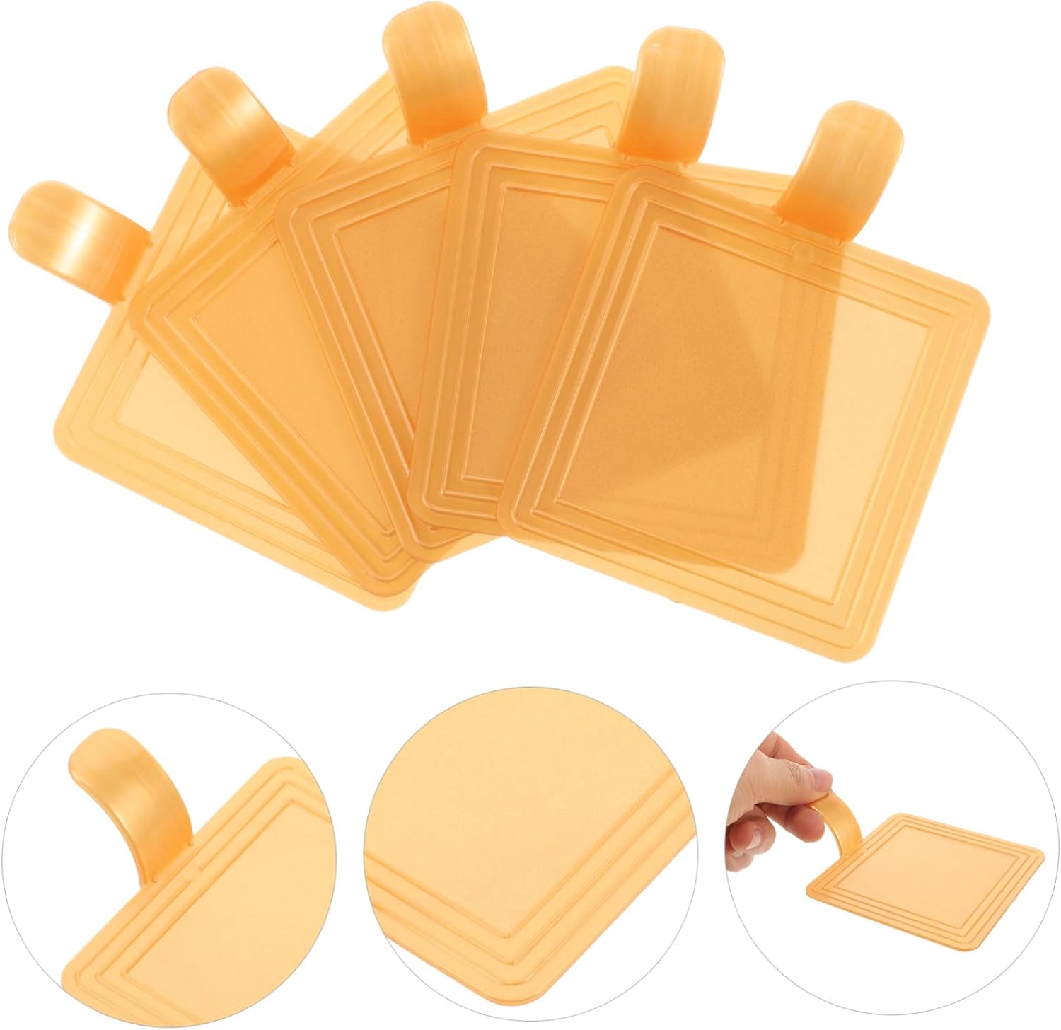 SECFOU 100pcs Reusable Plastic Cake Boards with Handles for Birthdays Weddings and Parties Thicken Dessert Holders for Mousse Cakes and Pastries Shape