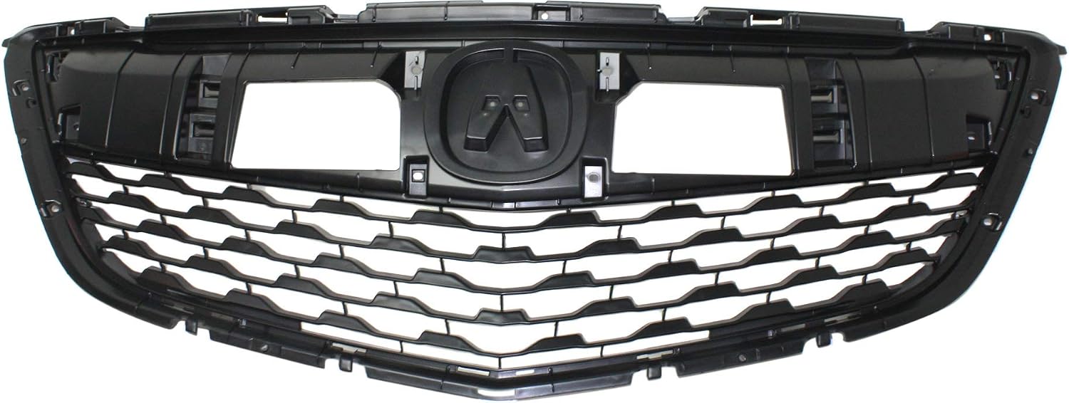 Compatible with 14 15 16 MDX 3.5L Front Face Bar Grille Assembly Dark Gray Paintable Plastic