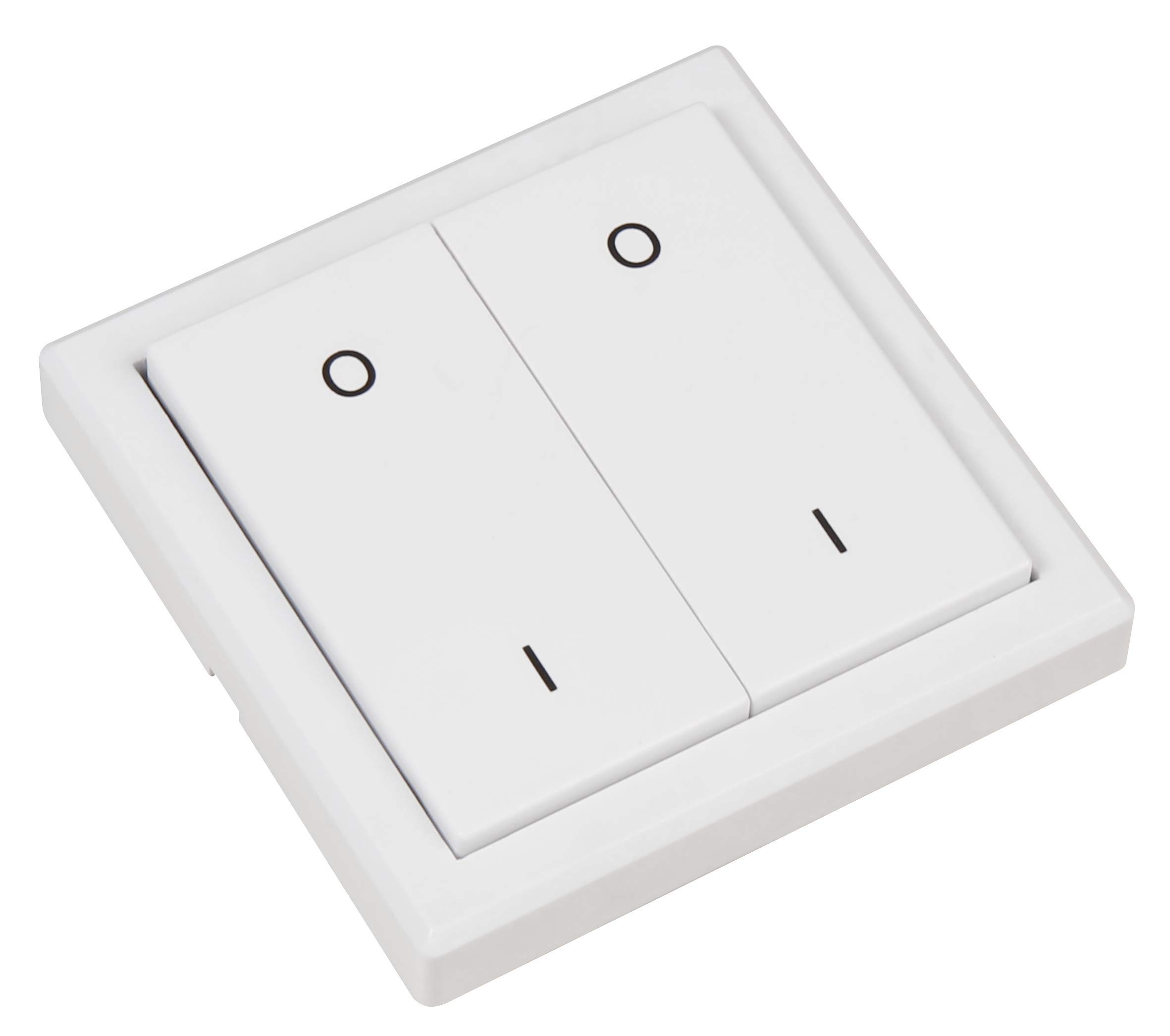 MC POWERWireless Wall Switch | Comfort | 433.9 MHz, max. 70 m, Surface-Mounted, 2-Channel