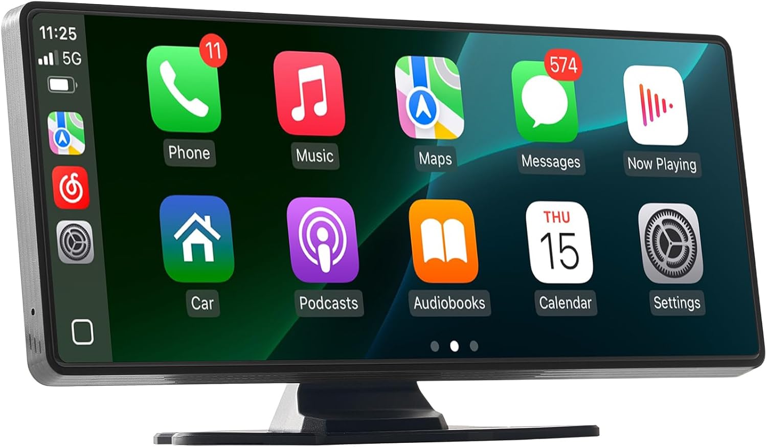 VEVOR Wireless Car Stereo, 10-Inch HD Portable Radio Touch Screen Compatible with Apple CarPlay and Android Auto, CarPlay Screen for Car with Voice Control, Mirror Link, Bluetooth, GPS Navigation