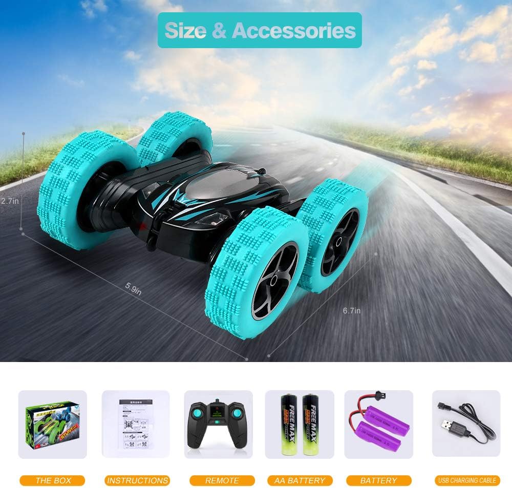 RC Cars Remote Control Car: Drift High Speed Off Road Stunt Car, Kids Toy with 2 Rechargeable Batteries, 4WD System, Cool Birthday Gifts for Boys Girls Age 6-12 Year Old, Kids Toys : Toys & Games