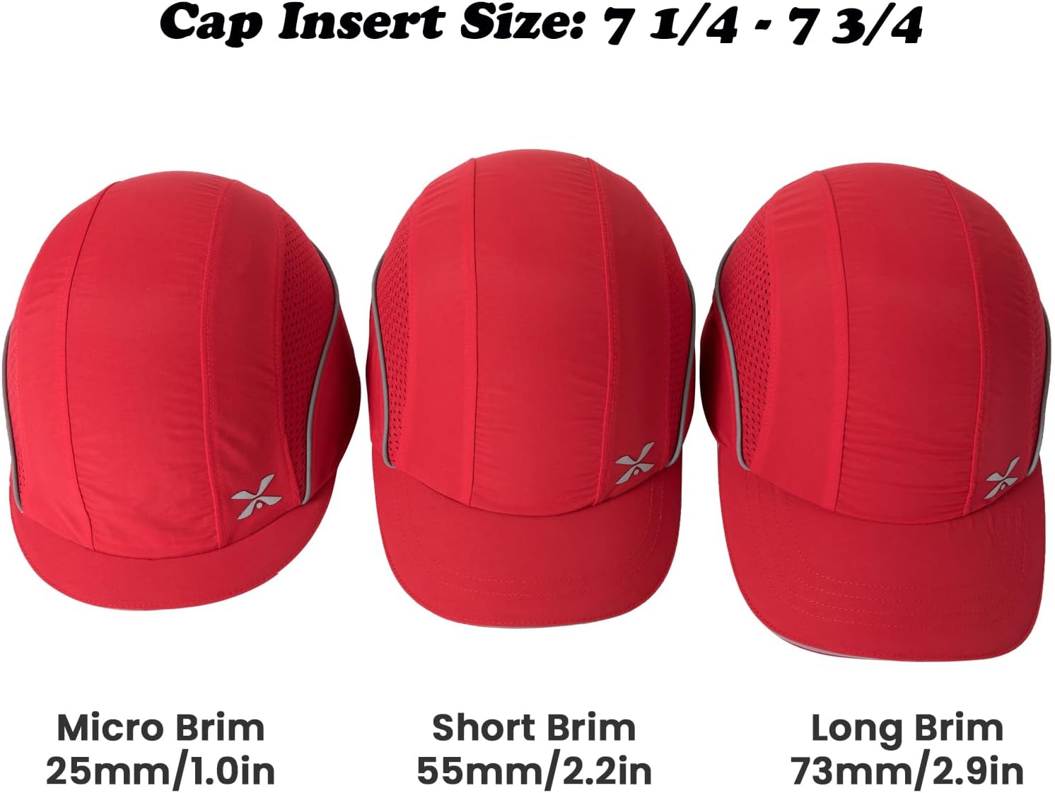 TIHEEN Unisex Safety Bump Cap, Baseball Hat Style with Reflective Stripes Lightweight and Breathable Hard Hat Head Protection Cap