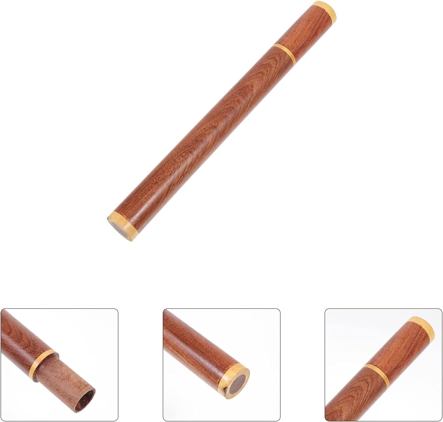 ARTIBETTER 3-Pack Smooth Natural Incense Tube Holder Set Compact 9.44In Wooden Incense Stick Storage Canisters with Simple Lid for Home Decor Meditation and Aromatherapy