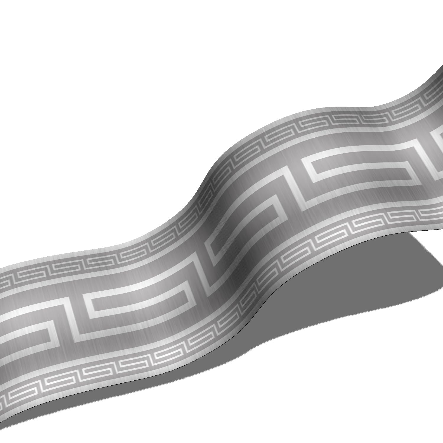 Funlife Cenefa autoadhesiva de PVC para papel pintado, cenefa de papel pintado en estilo griego, cenefa adhesiva para baño, cocina, azulejos, impermeable, decoración de habitaciones, 10 x 200 cm, gris