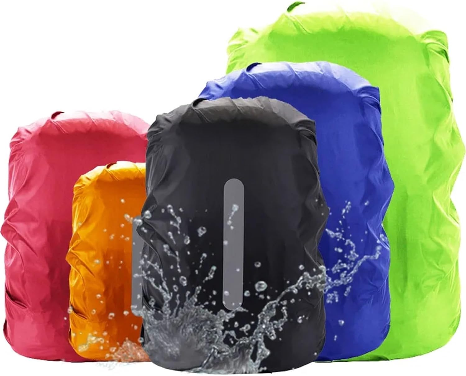 Waterproof Backpack Cover Rain Night Safety Light Raincover for Hiking Camping for Backpack