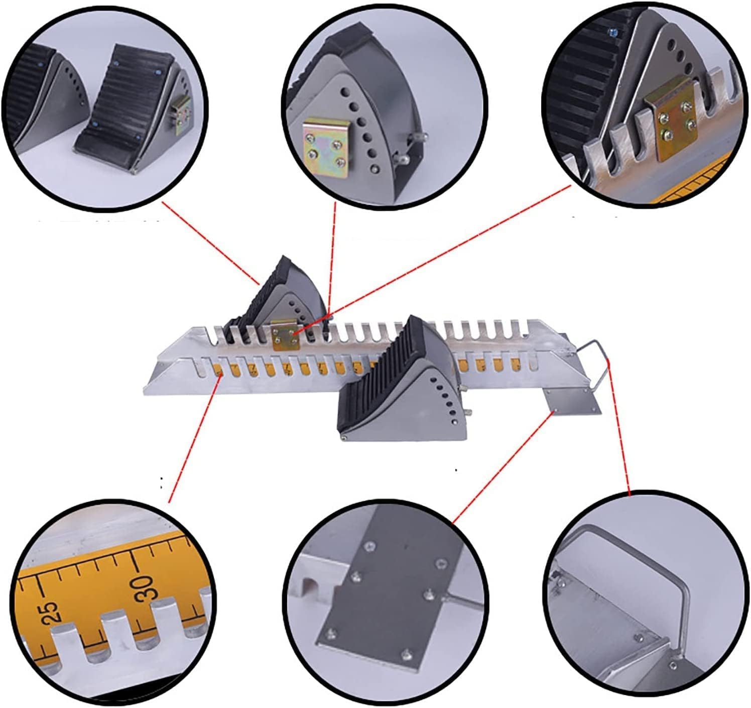 Aluminum Athletics Scholastic Starting Block: 6 Angle Adjustable Multi Function Starting Block for Plastic Runway Cinder Track
