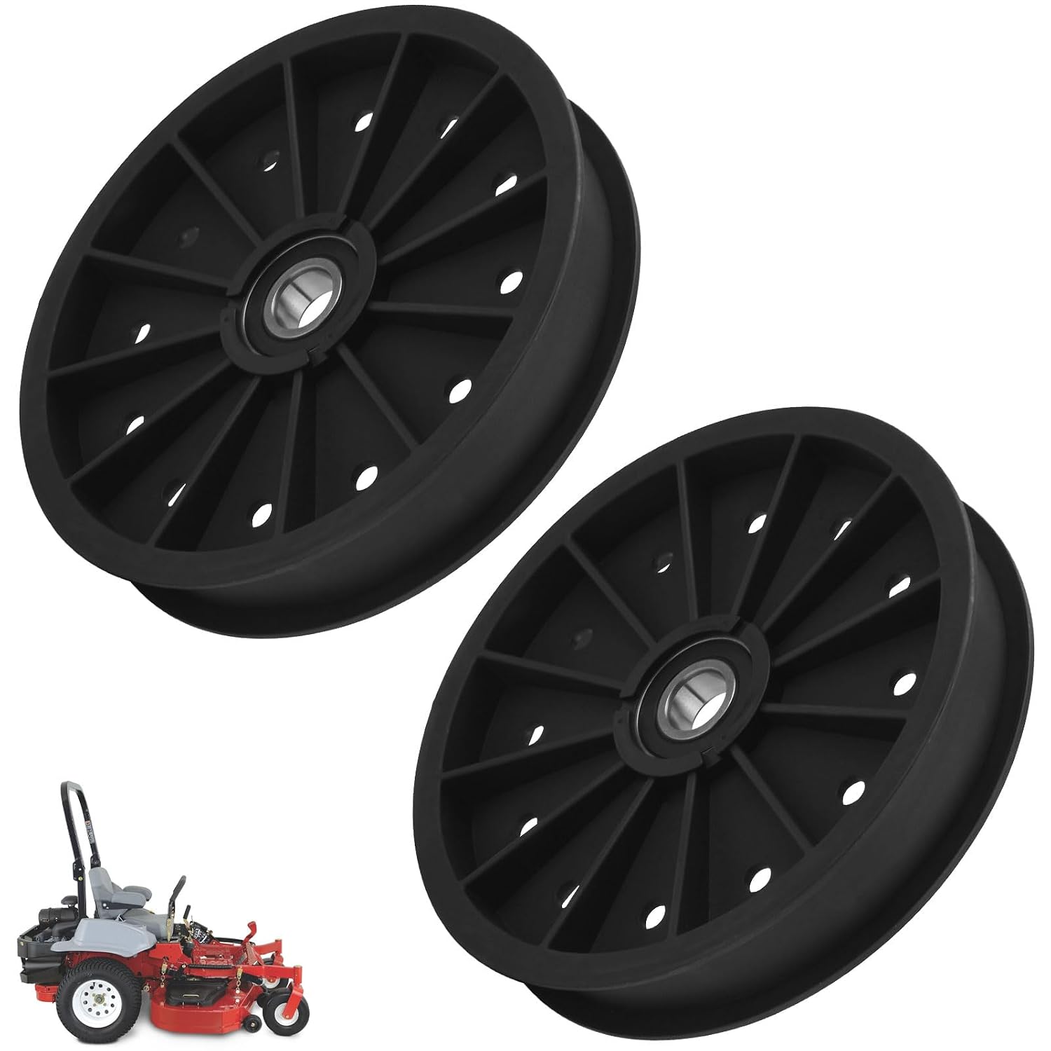 2 Pcs 109-2796 Idler Pulley for Ex-Mark Lazer S AS AC XS Series and Front Runner Decks FR524 FR604 FR724, DS Z Series Zero Turn Mower