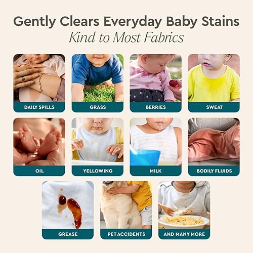 Miniatura 6 de Puracy Removedor de manchas para ropa de bebé y pañales de tela, artículos esenciales para bebés recién nacidos, aerosol de lavandería a base