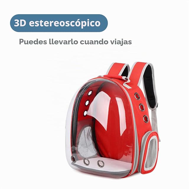 Foto 5 de 7 de PETCUTE Mochila Cápsula para Mascotas de hasta 7.5 kg,Mochilas Expandible para Gatos y Perros con Correa…