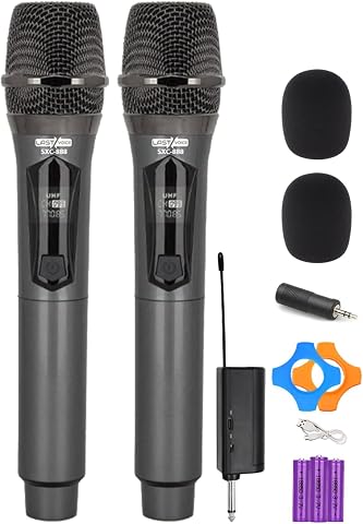 Lastvoice SXC-888E Şarjlı ÇİFTLİ EL Telsiz Kablosuz Mikrofon Seti