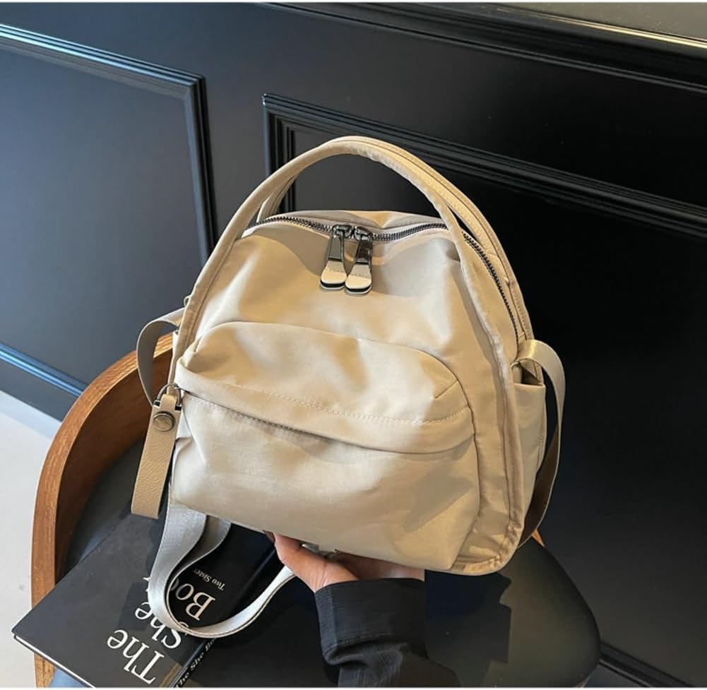 Nylon Tote Bag for Women Medium Multi-Pocket Top Handle Purse Lightweight Office Shoulder Handbag Retro Crossbody Bag - Image 4