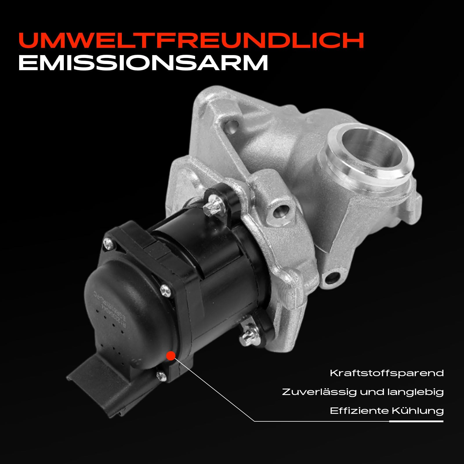 Frankberg AGR-Ventil Abgasrückführung für Berlingo C2 C3 C4 C5 Jumpy Xsara Picasso Scudo C-Max DM2 Fiesta Focus II Fusion 1.6L Diesel 2003-Heute 9672880080