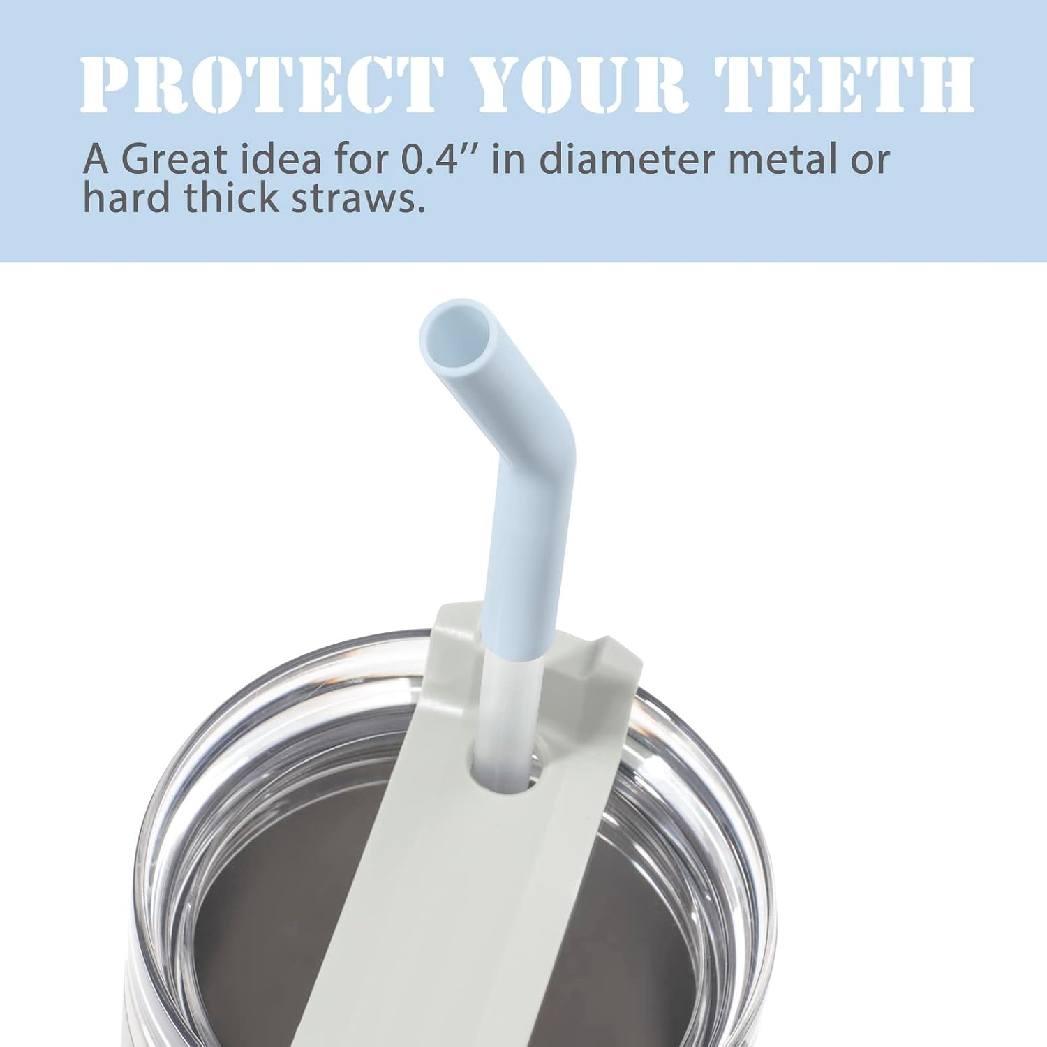 12 PCS Straw Toppers For Stanley Adventure Quencher Tumblers, Reusable Straw Tips For 0.4 inch Diameter Straws