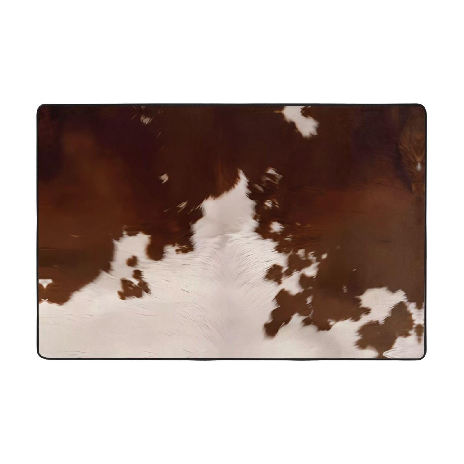 Tapis de sol en flanelle pour un salon chaleureux au motif vache