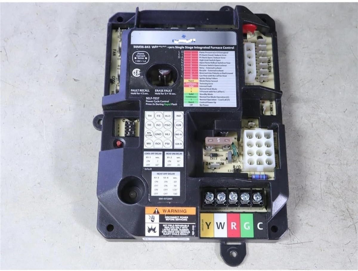Replacement for White Rodgers 50M56-843 Single Stage Integrated Furnace Control Circuit Board OEM