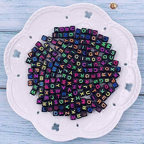 1000 Pcs Letter Beads Acrylic Cube Beads Alphabet Bead Number Bead with Elastic String for Jewelry Making by Propupy - Used condition - Image 8