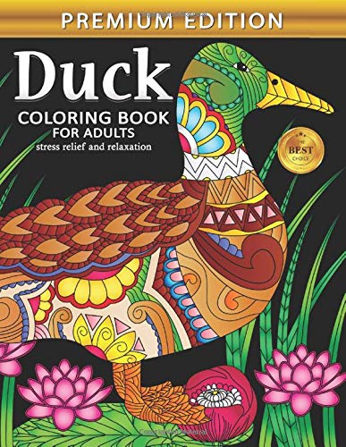 Duck Coloring Book: Adults Coloring Book Stress Relieving Unique Design