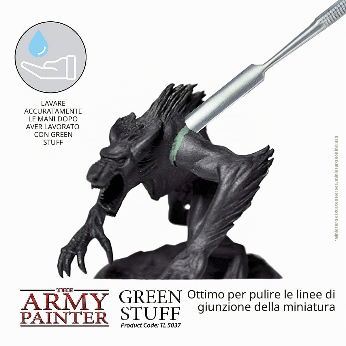 The Army Painter Green Stuff 2 Parti Mastice Epossidico Pasta da Modellare per Scolpire Modelli