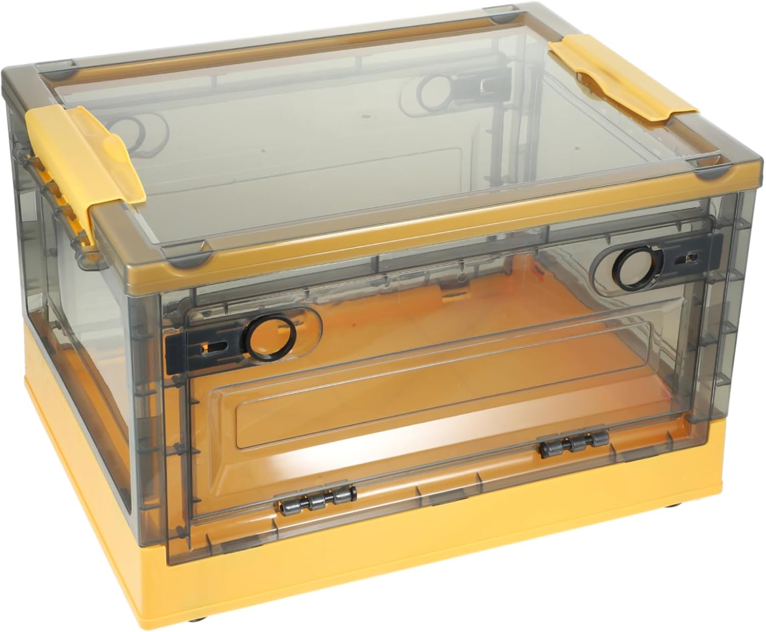 ABOOFAN Large Capacity Plastic Organizer Box with Lid Transparent Storage Container for Household Sundries Bedroom Kitchen Office Multi Functional Case for Jewelry Tools Snacks Books